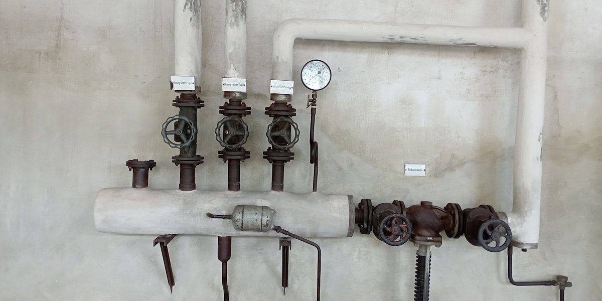 Professional plumbing pipes and equipment